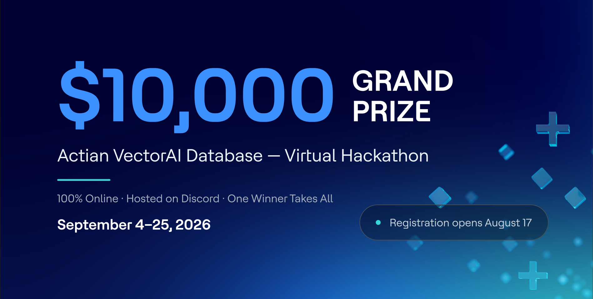 VectorAI DB Virtual Hackathon in September